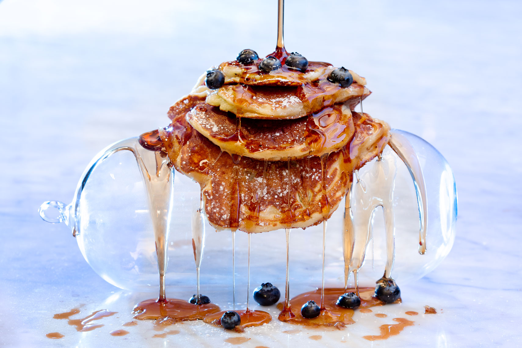 Pancakes and Dripping Syrup